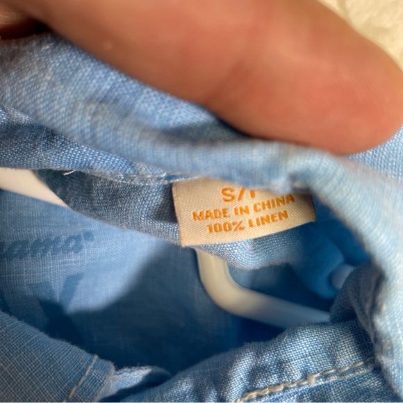 Tommy Bahama Relax 100% Linen Long Sleeve Tropical Vacation Shirt Size Men’s S - Picture 6 of 9